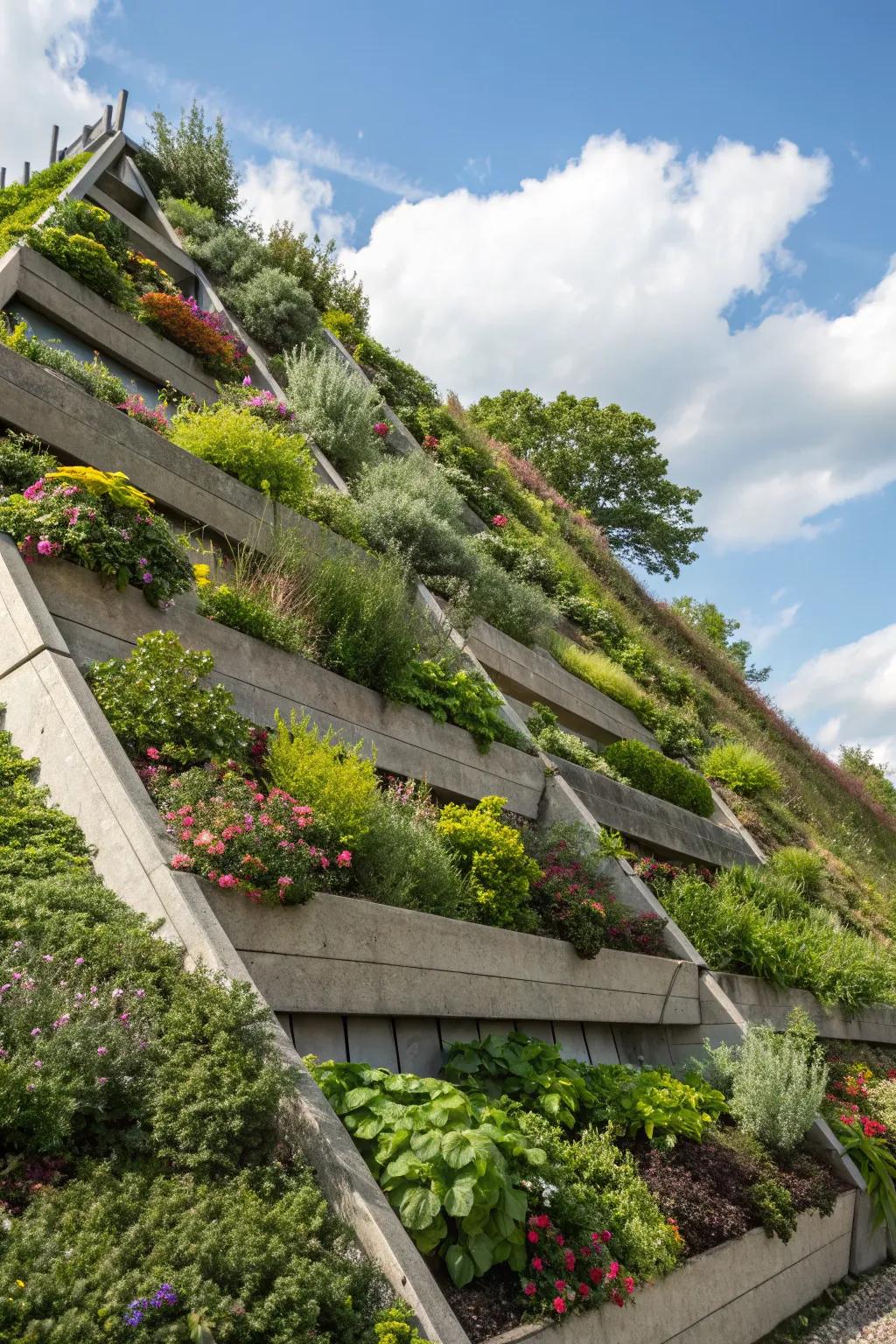 Vertical gardens maximize space and add a unique touch.