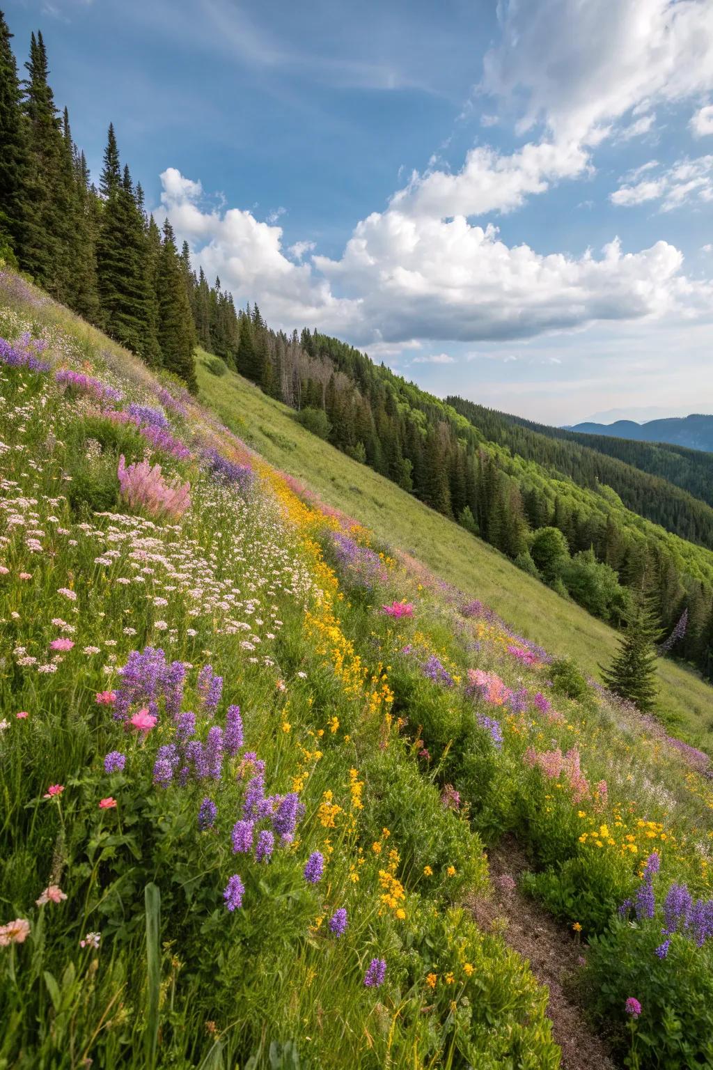 Wildflower meadows provide vibrant, low-maintenance beauty.