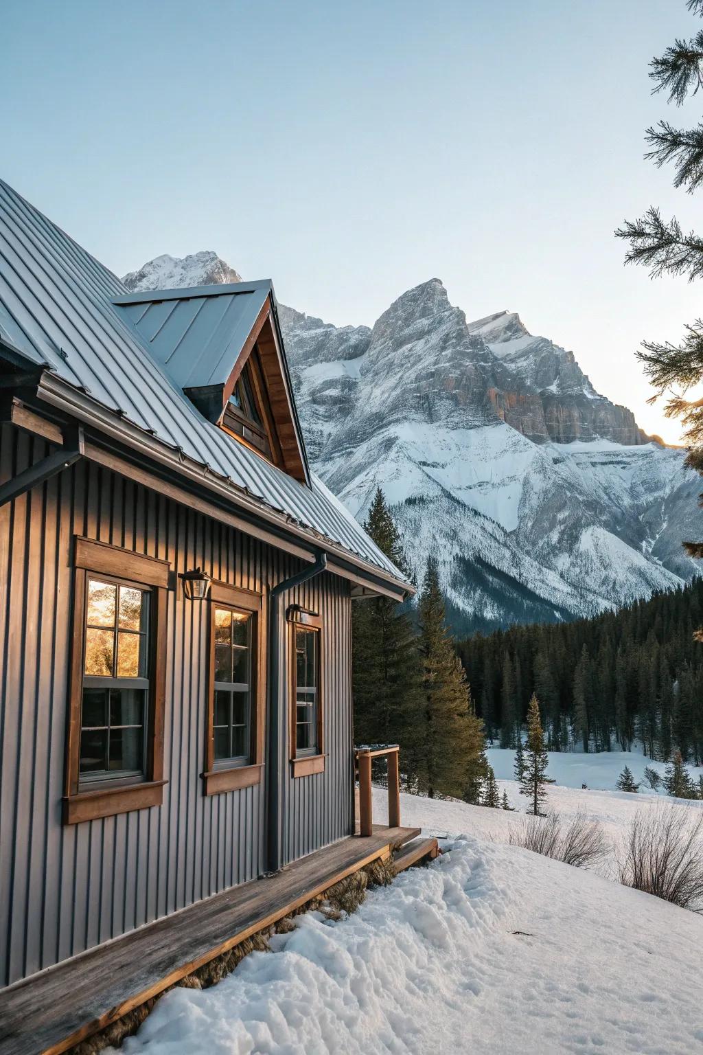 Metal siding provides a modern twist with superior durability.