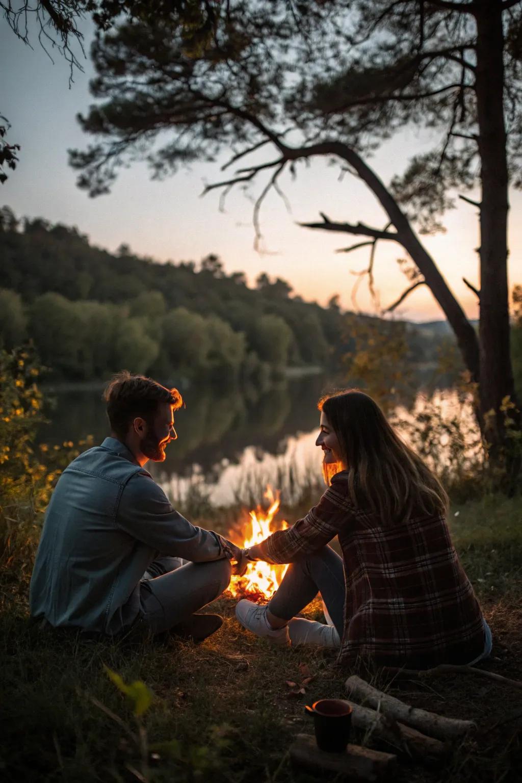 Embrace the peaceful silence and the warmth of each other's presence.