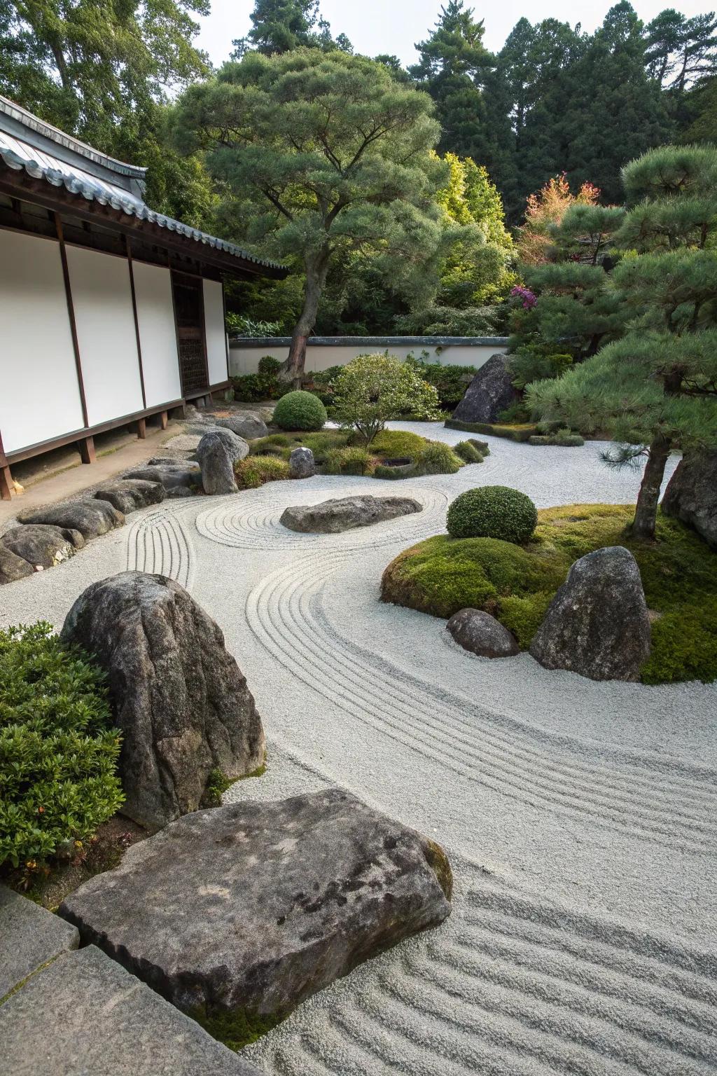 Slate rocks are perfect for creating a Zen garden.