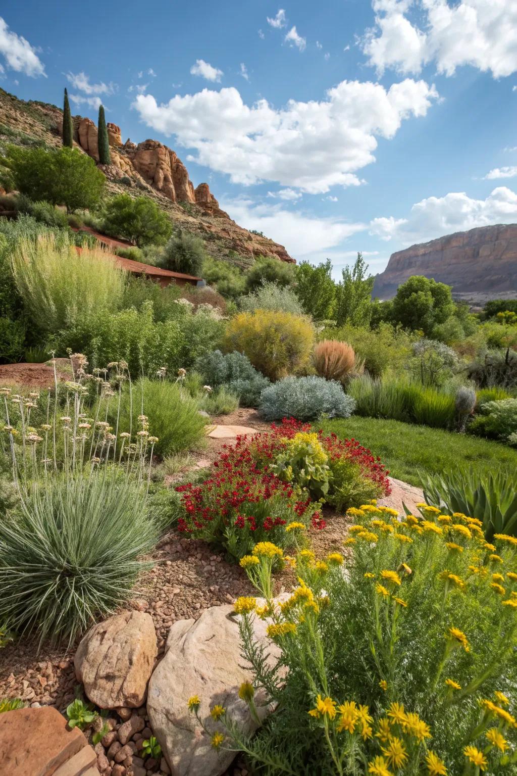Native plants create a sustainable and thriving garden ecosystem.