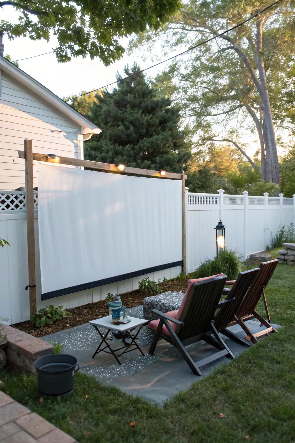 A seamless integration of screen and outdoor space.