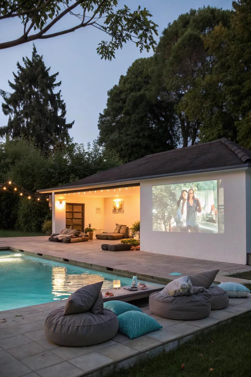 Dive into summer fun with a poolside cinema experience.