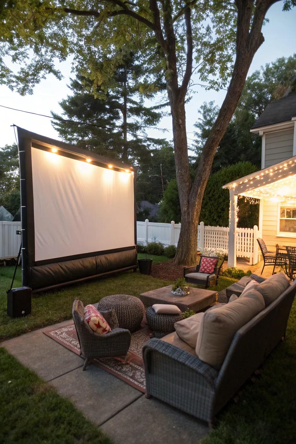 A giant screen for a true cinematic experience at home.