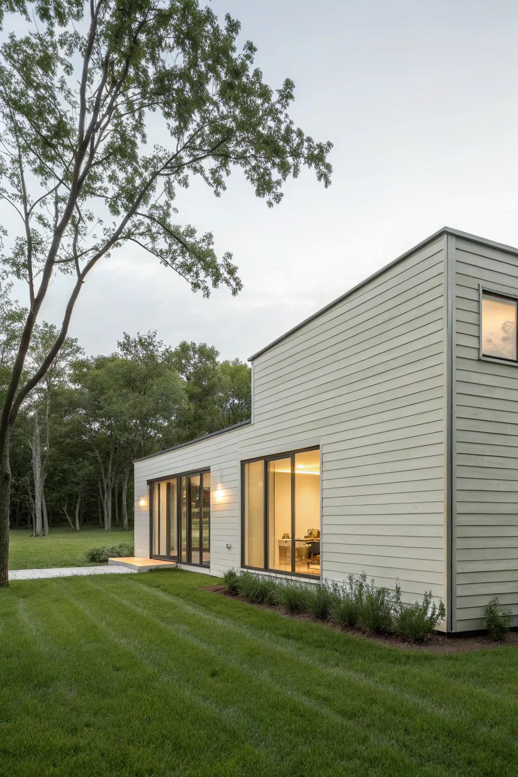 Less is more with this minimalist siding approach.