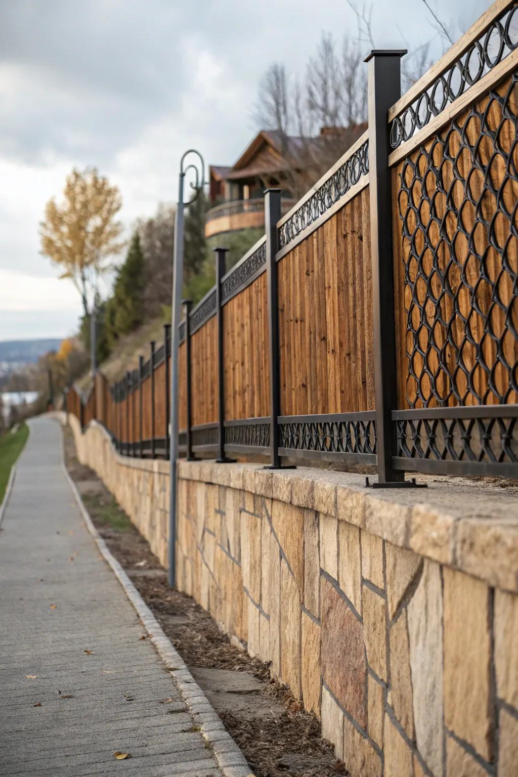 Playful patterns add a creative flair to your fence design.