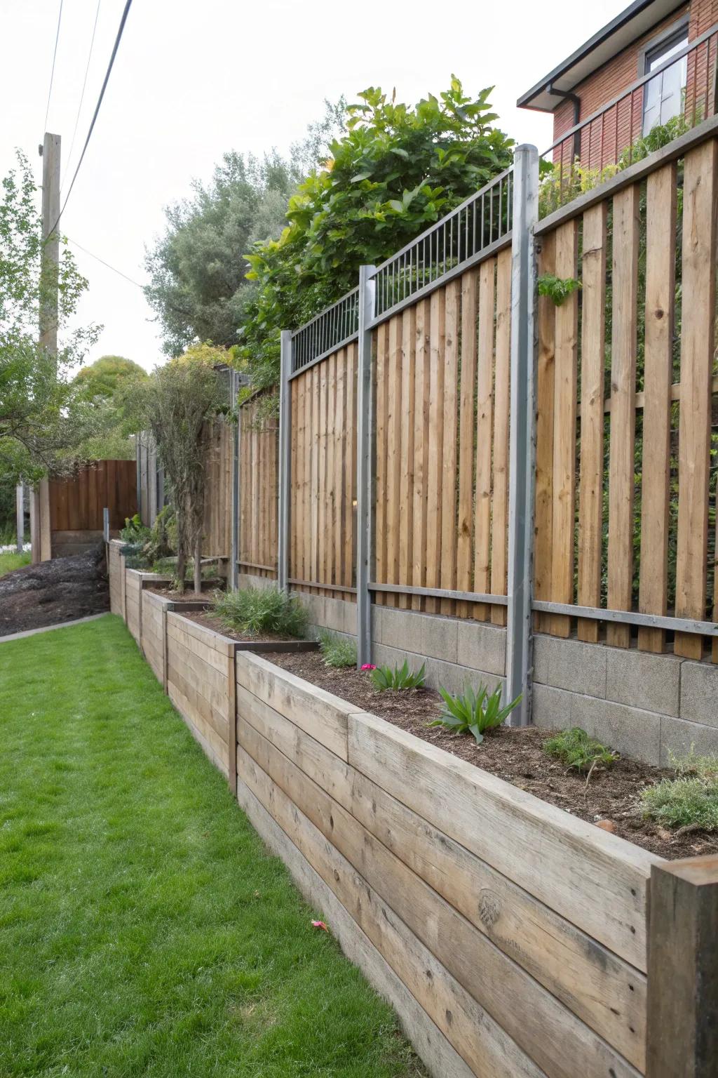 Wood and metal fusion creates a unique, modern look for your backyard.