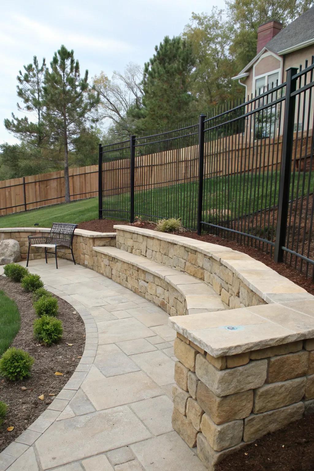 Integrated seating adds functionality and style.