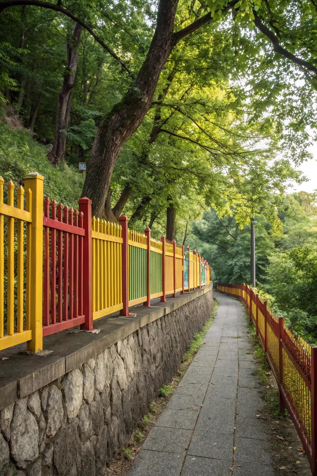 Bold colors create striking contrasts and vibrant features.