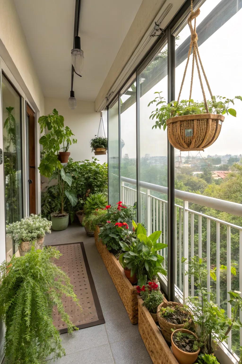 Enclosed spaces offer privacy and year-round enjoyment.