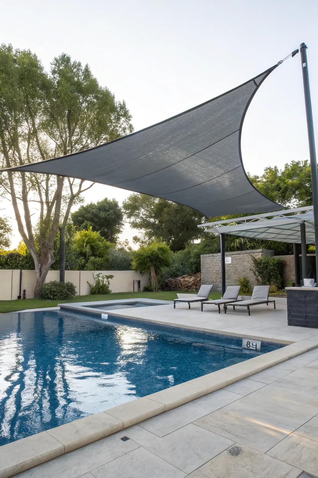 Create a poolside paradise with a waterproof sail.