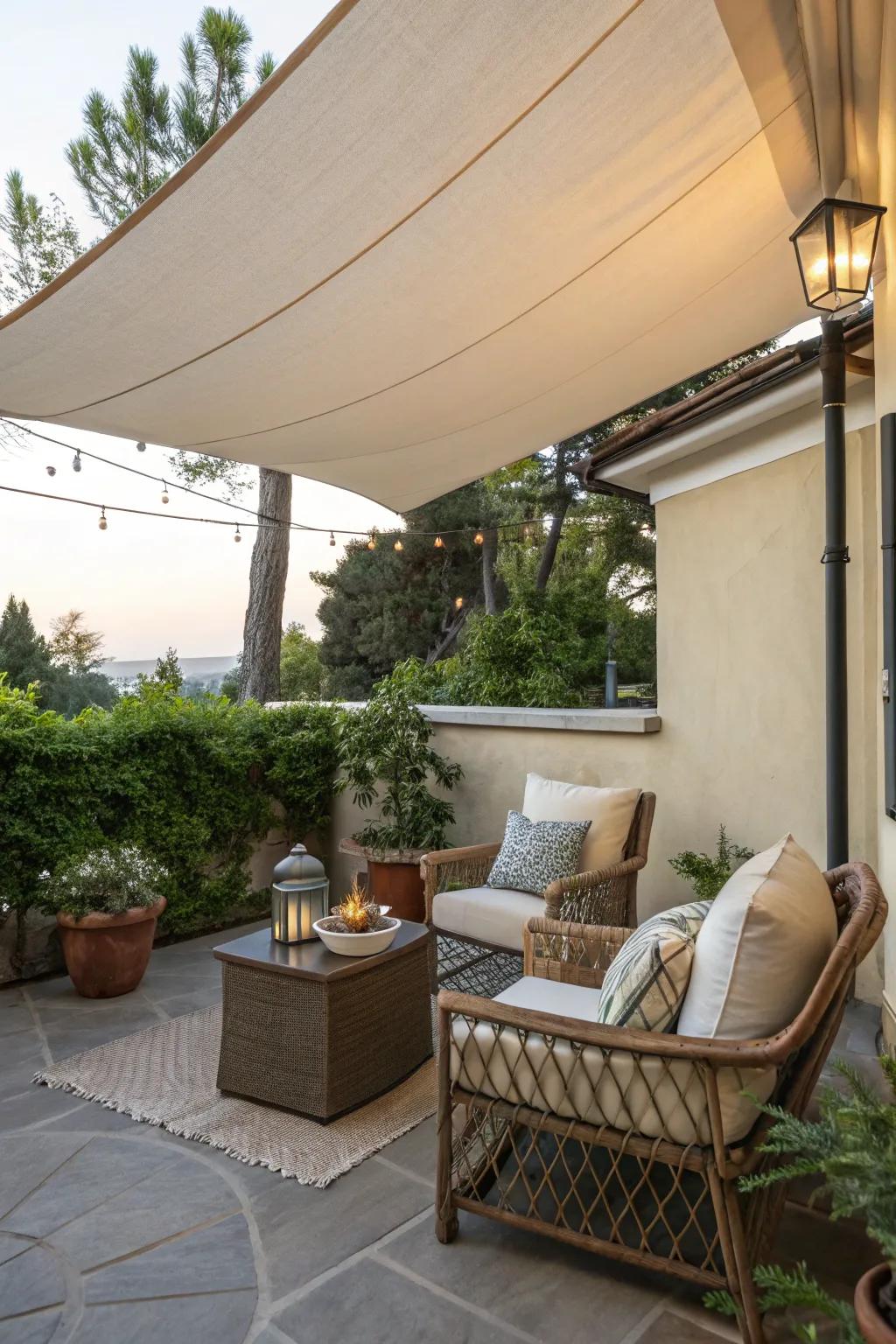 Turn your patio into a cozy outdoor retreat.