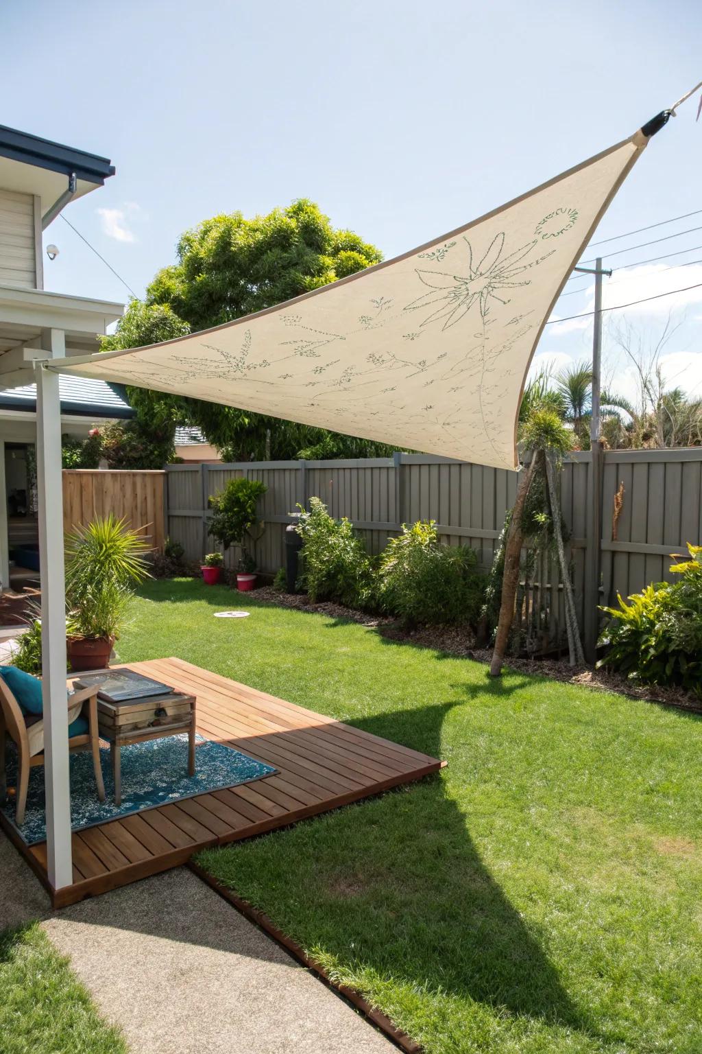 Add a personal touch with a DIY shade sail.