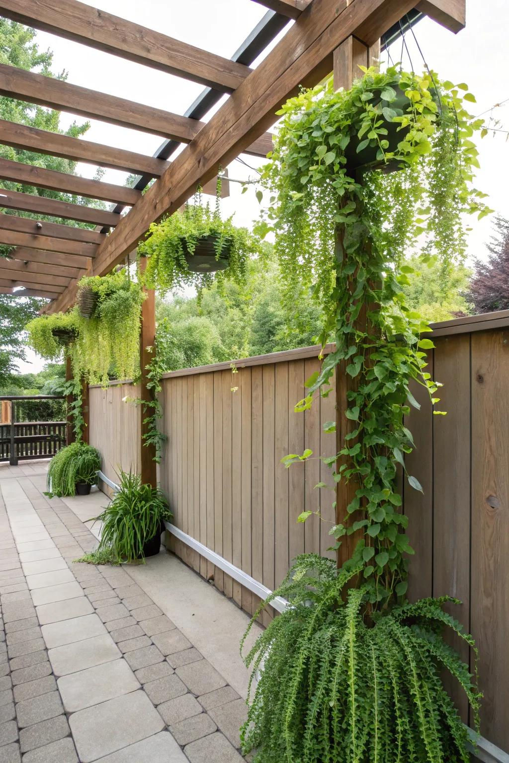 Go vertical with lush garden walls for added greenery.