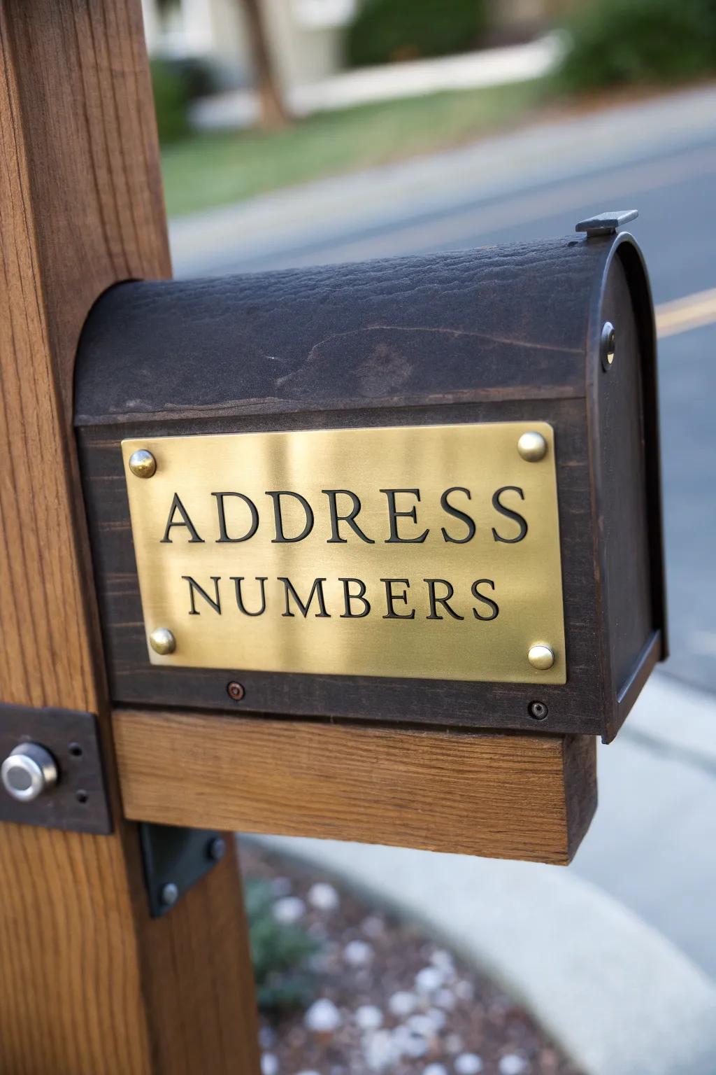 Enhance your mailbox with elegant address numbers.