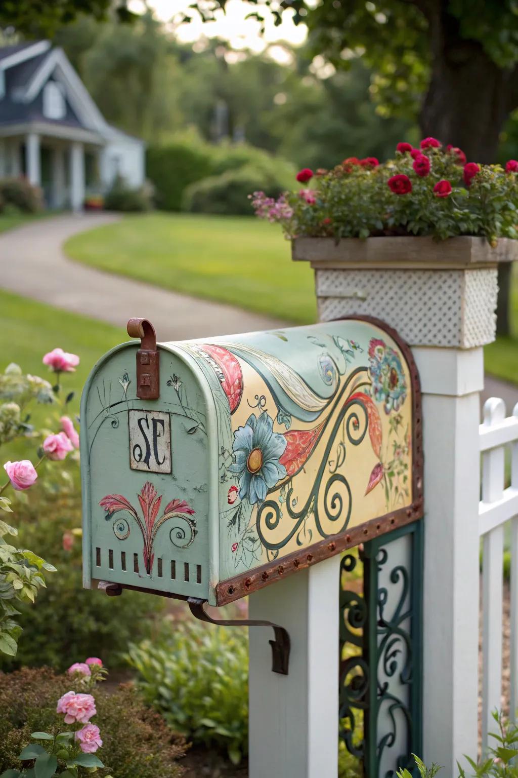 Transform your mailbox with decorative flourishes.