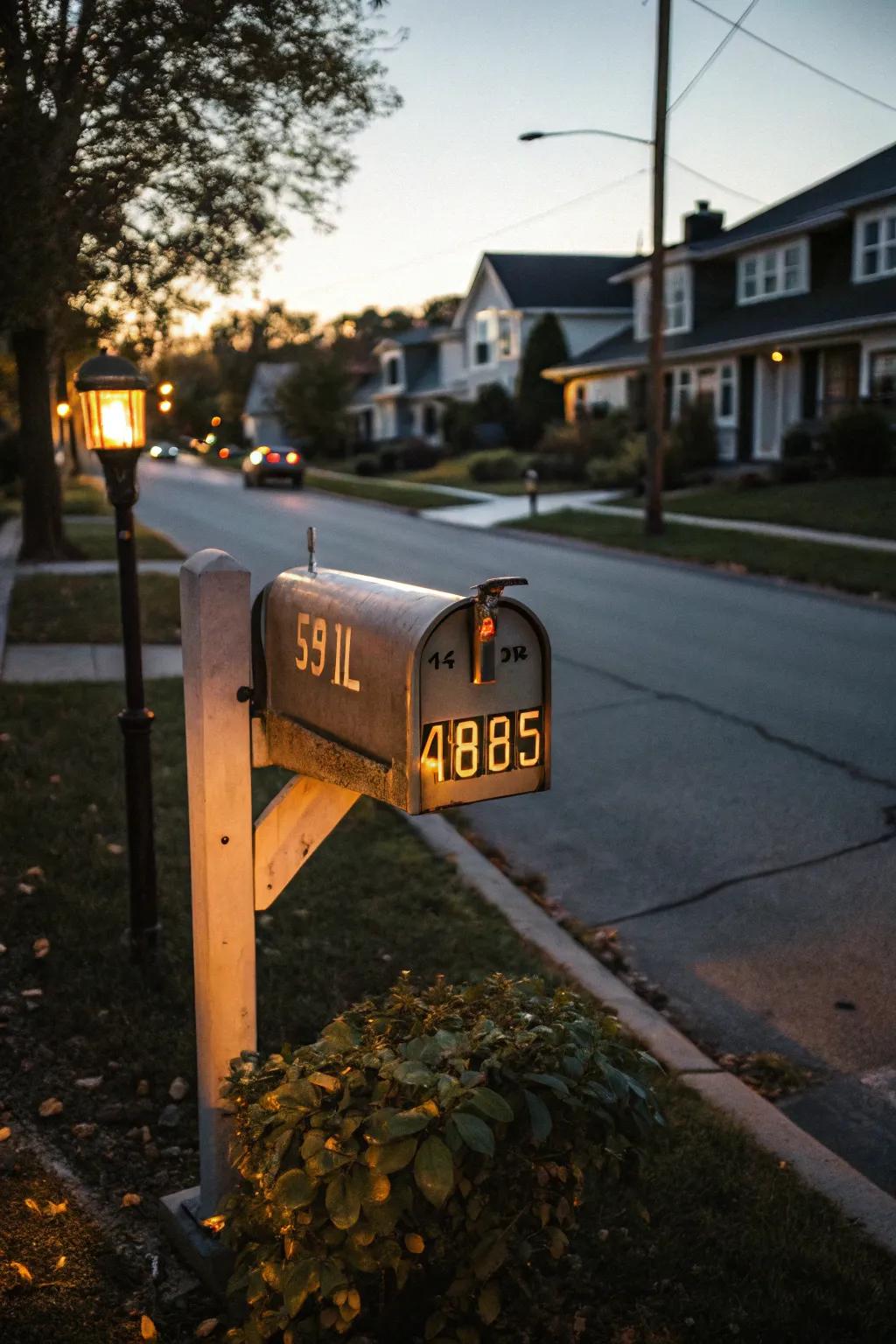 Ensure visibility with reflective lettering.