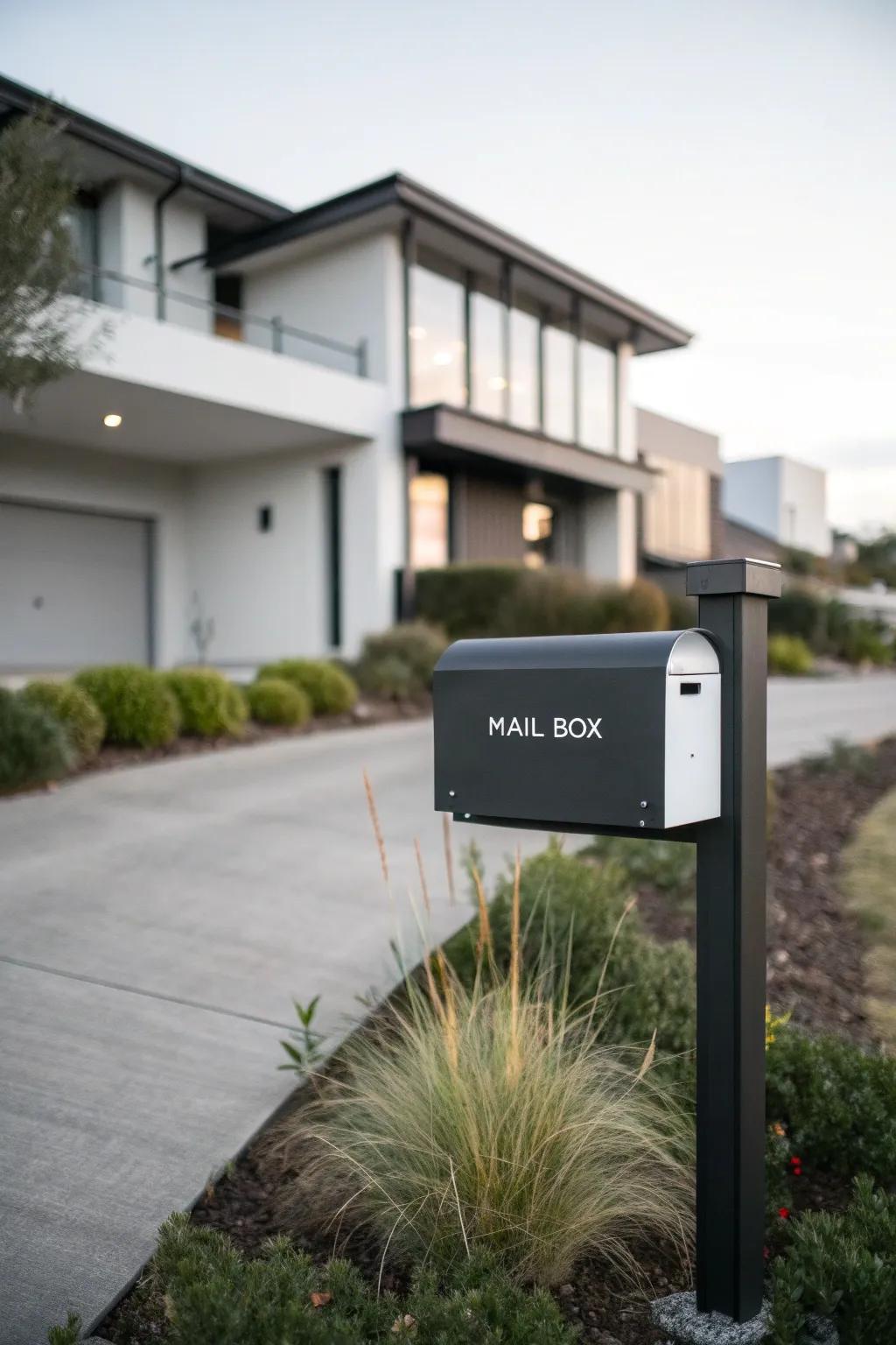 Achieve elegance with minimalistic mailbox lettering.