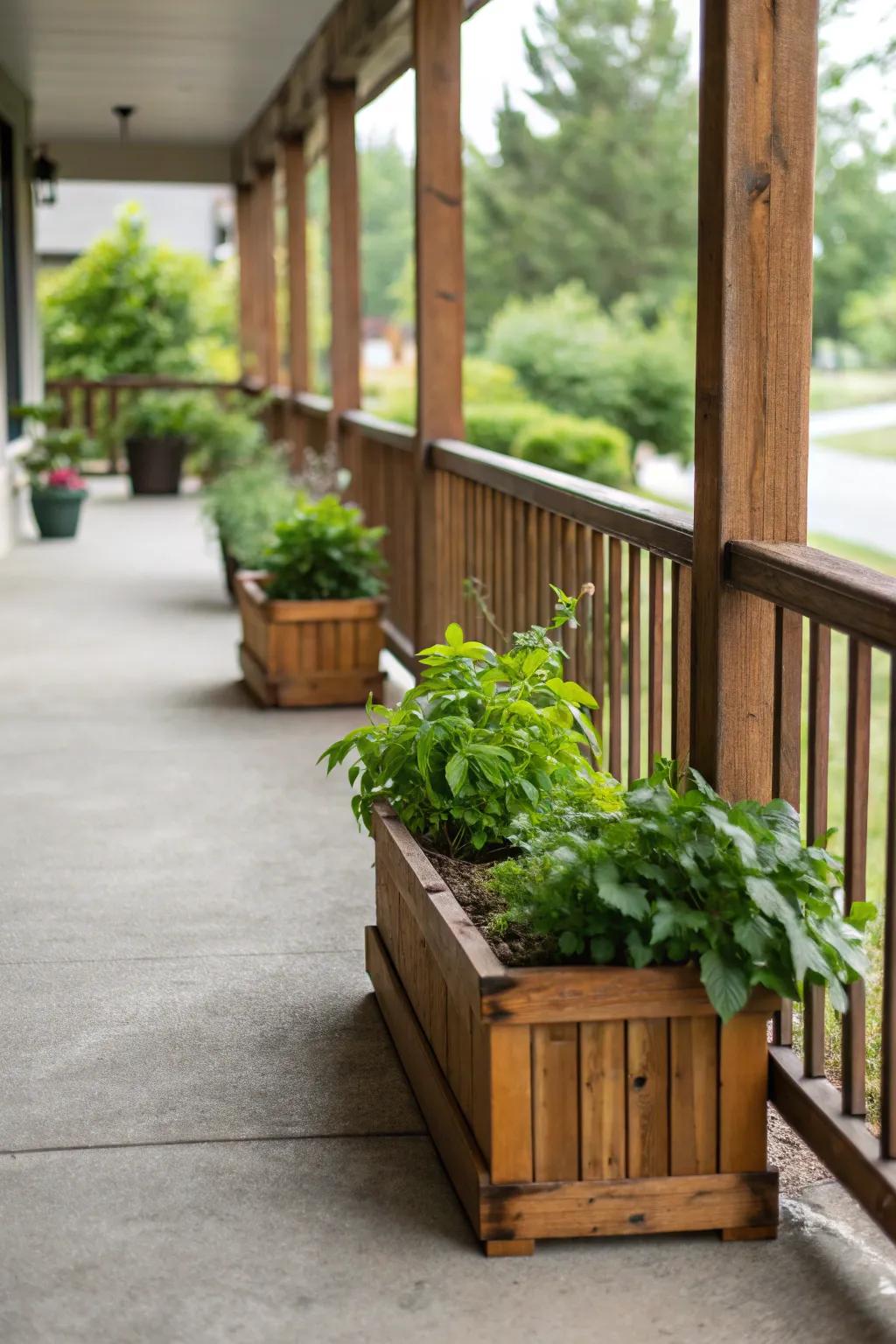 Mixing materials like wood and concrete can create a visually appealing contrast.