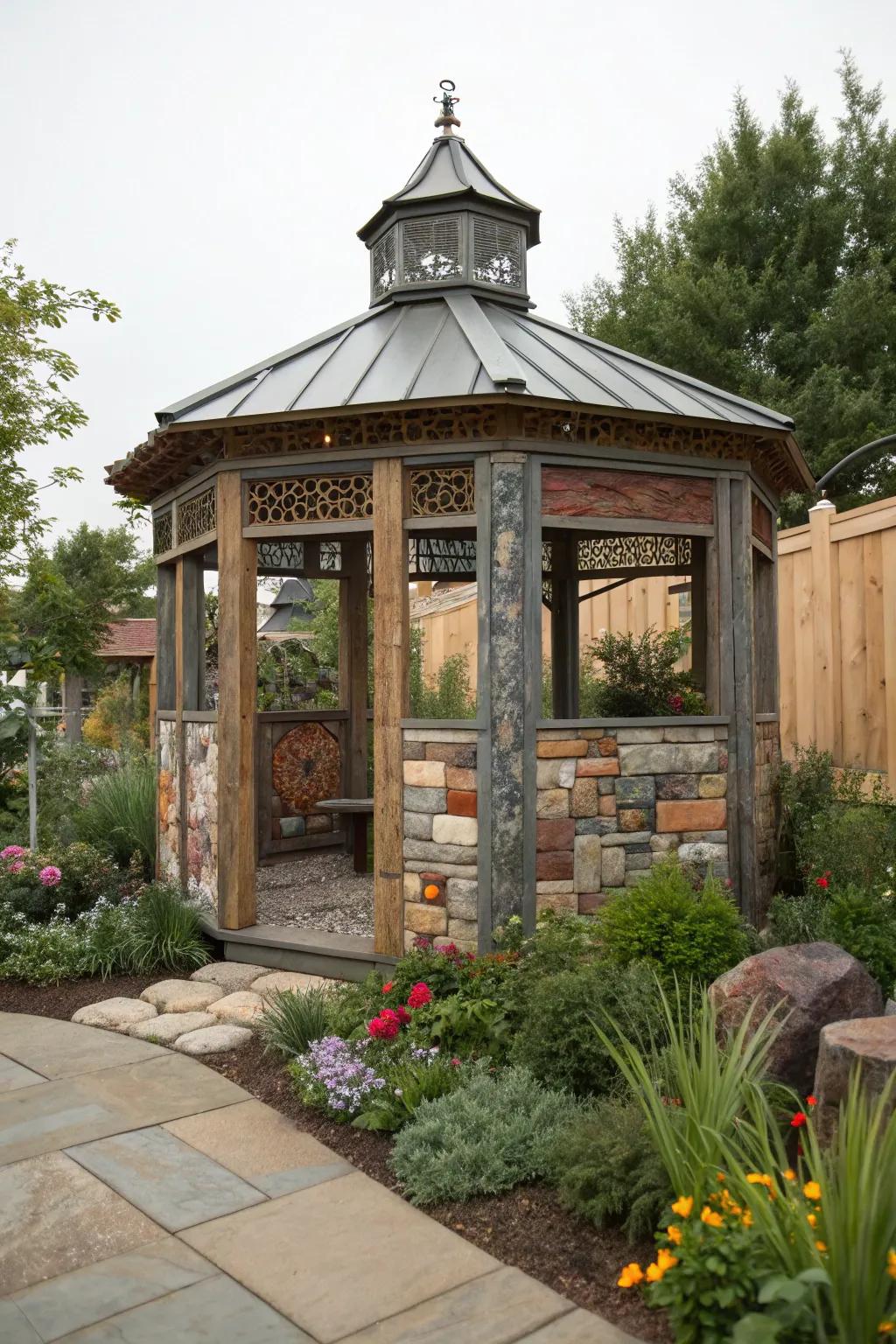 Mixed materials offer unique textures.