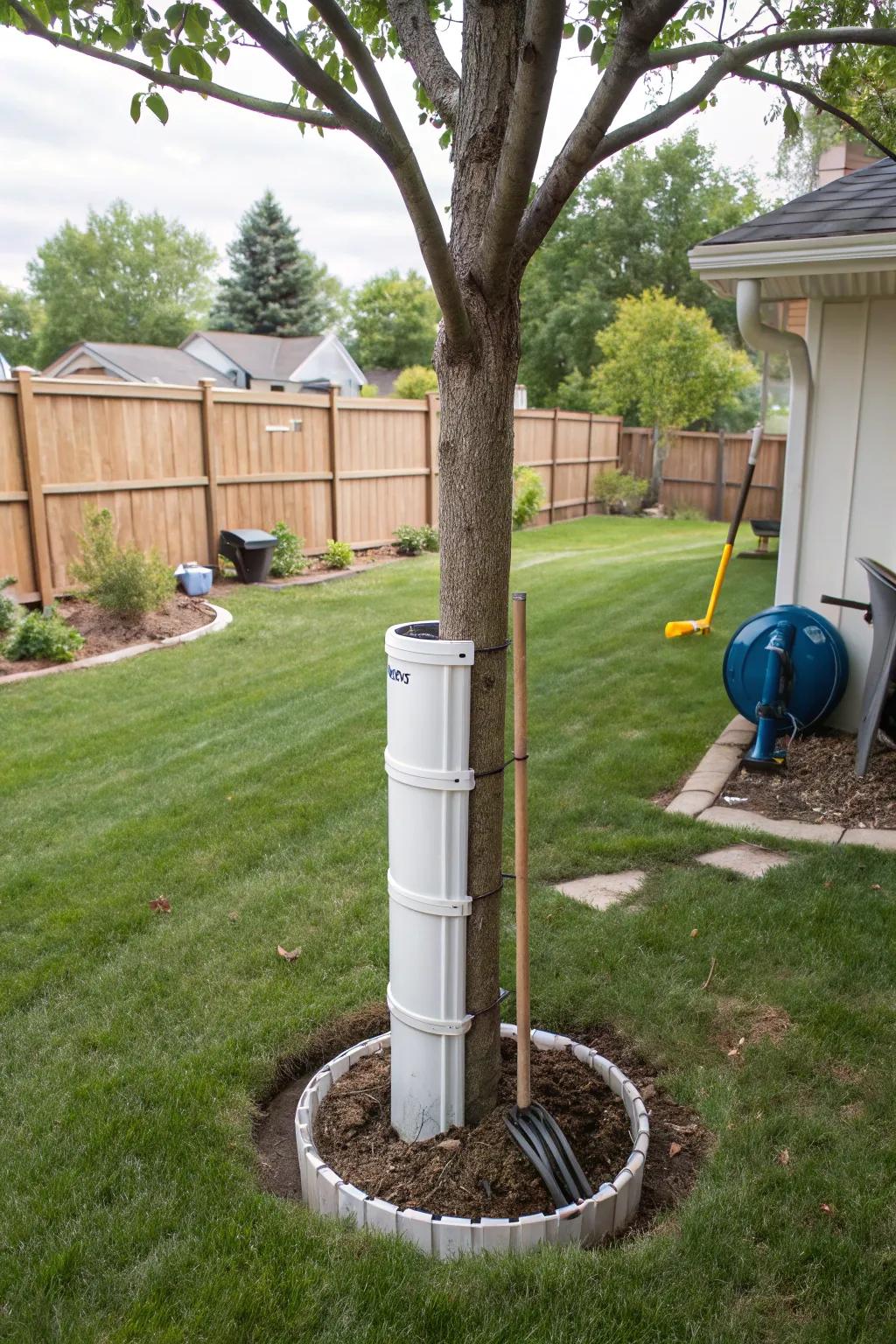 PVC pipe guards provide a strong barrier against various threats.