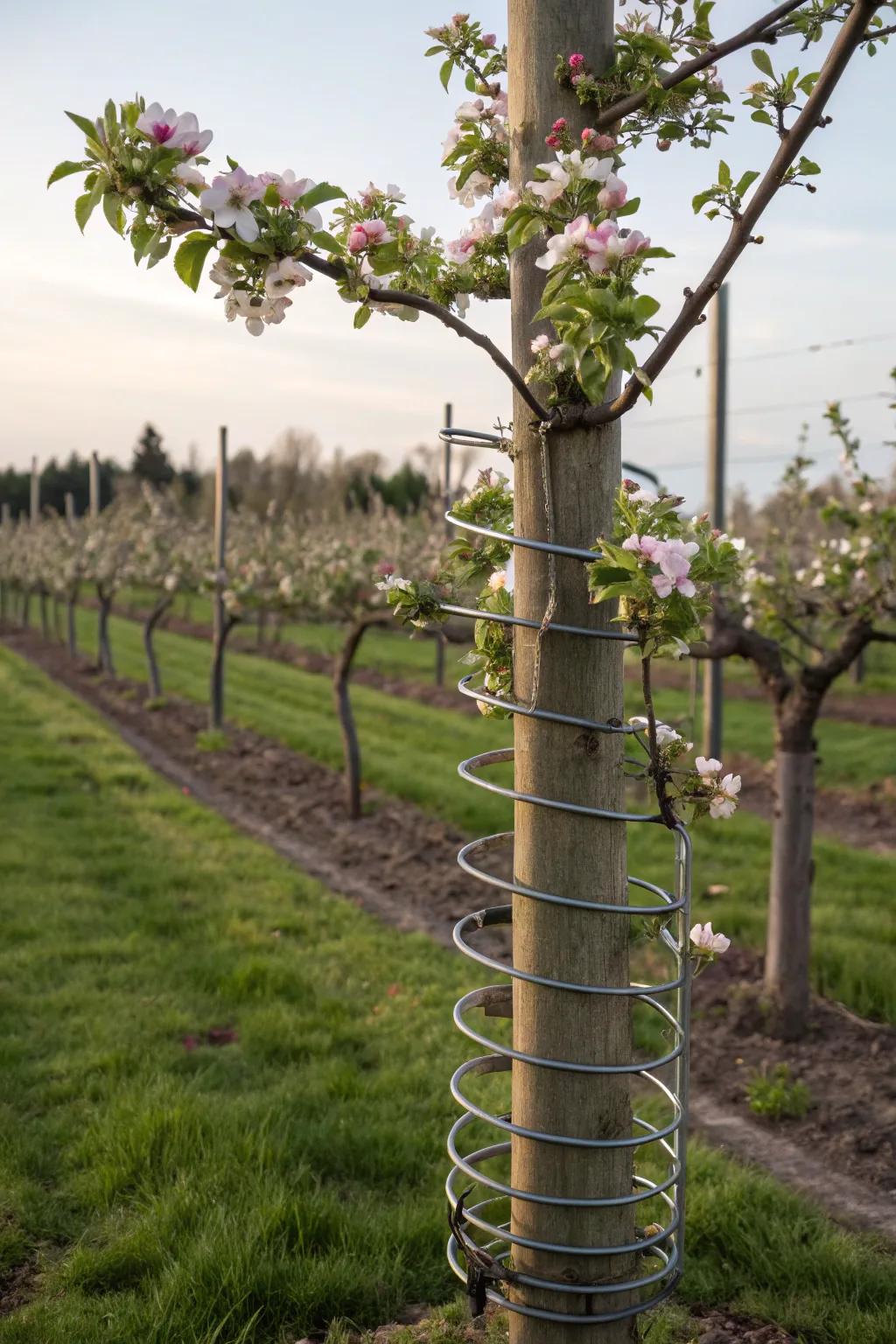 Metallic spiral guards offer an elegant and protective solution.