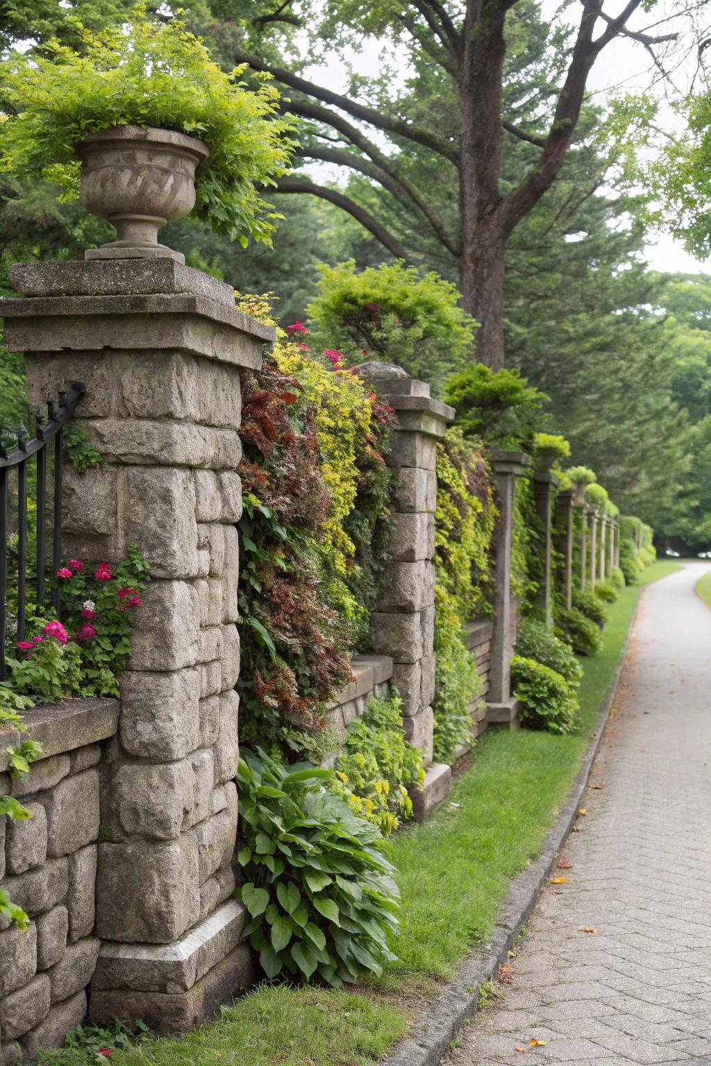 A vertical garden wall can enhance both beauty and biodiversity in your yard.