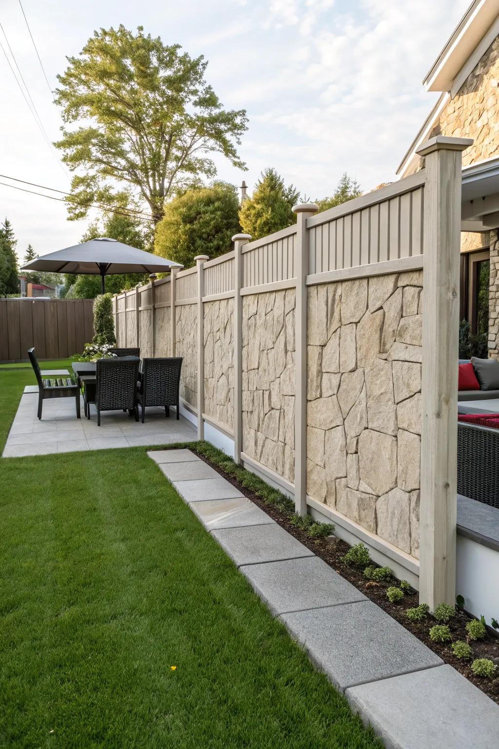 Synthetic stone offers an eco-friendly and durable alternative to natural stone.