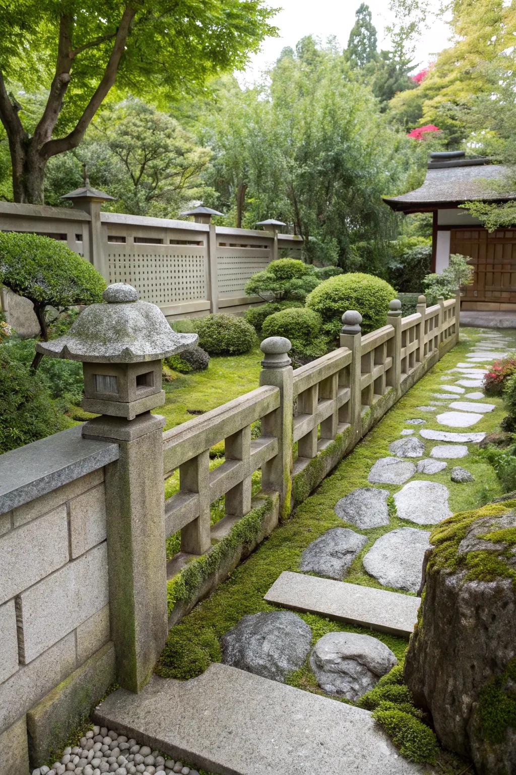 Cultural design inspirations can add a unique and exotic touch to your stone fence.