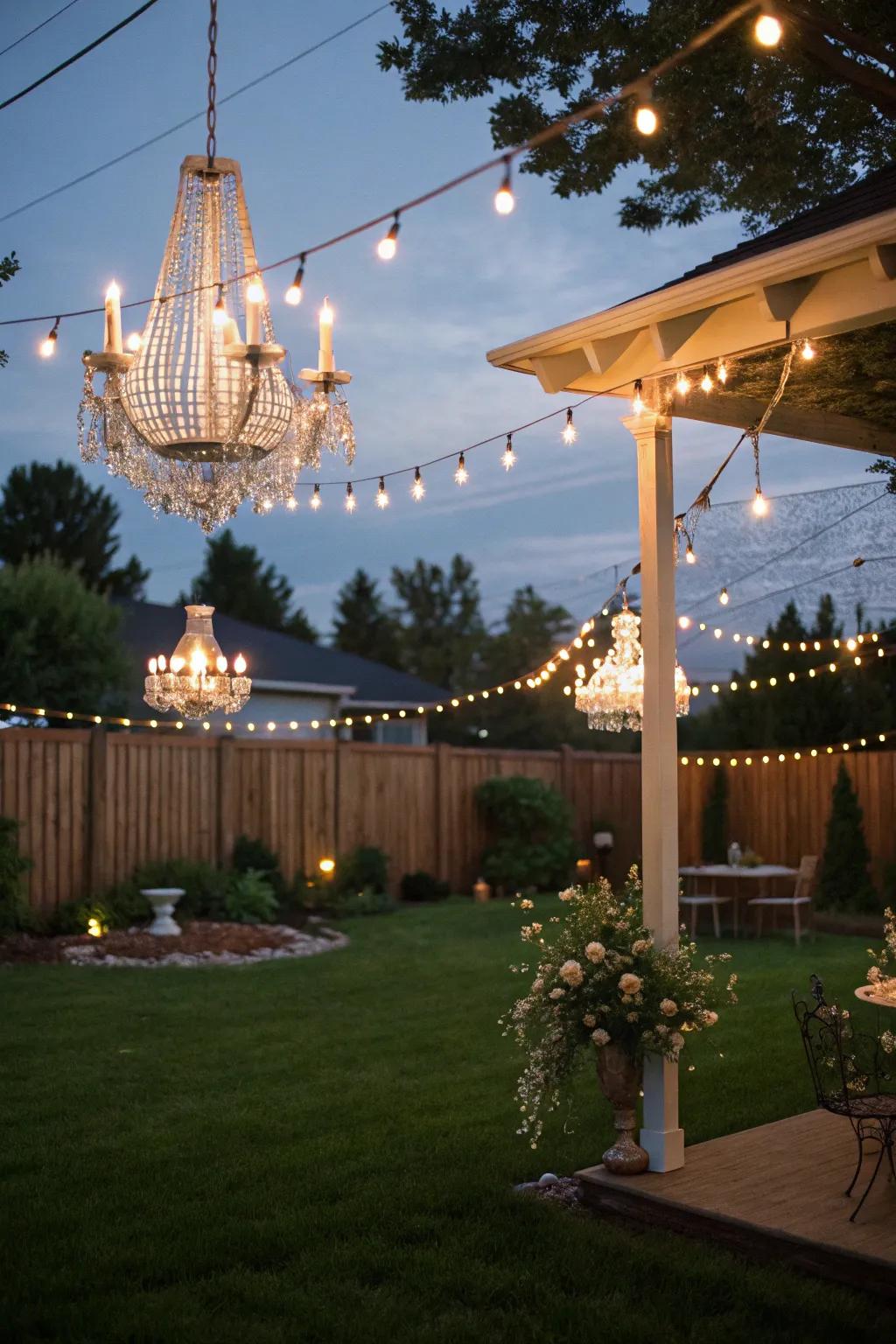 Glistening lights create a magical ambiance