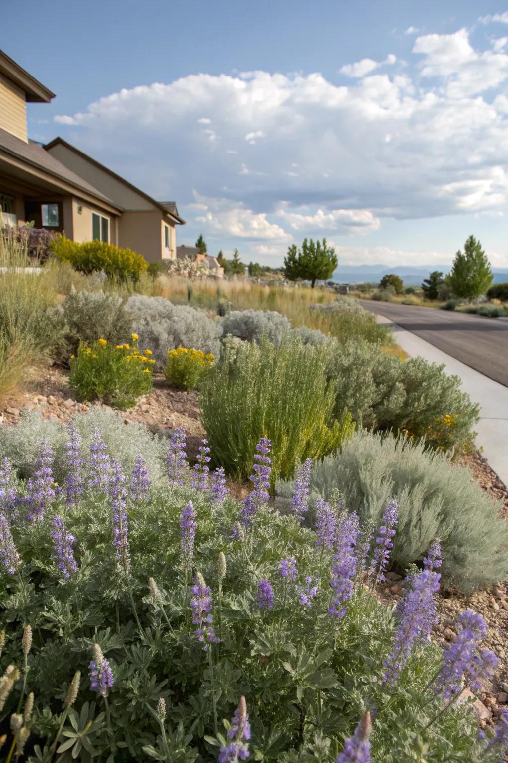 A beautiful display of native plants that thrive in Utah's climate.