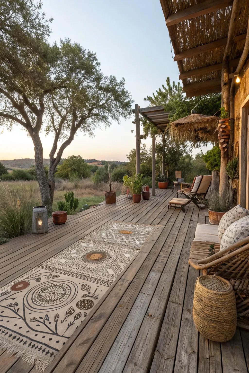 Reclaimed wood adds rustic charm.