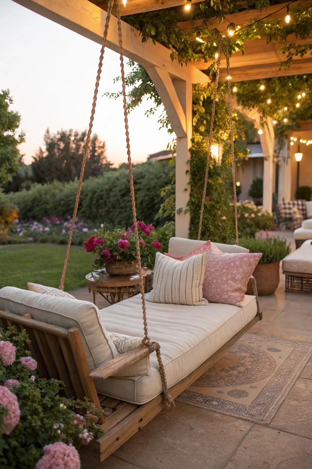 Cozy seating invites you to relax and enjoy.