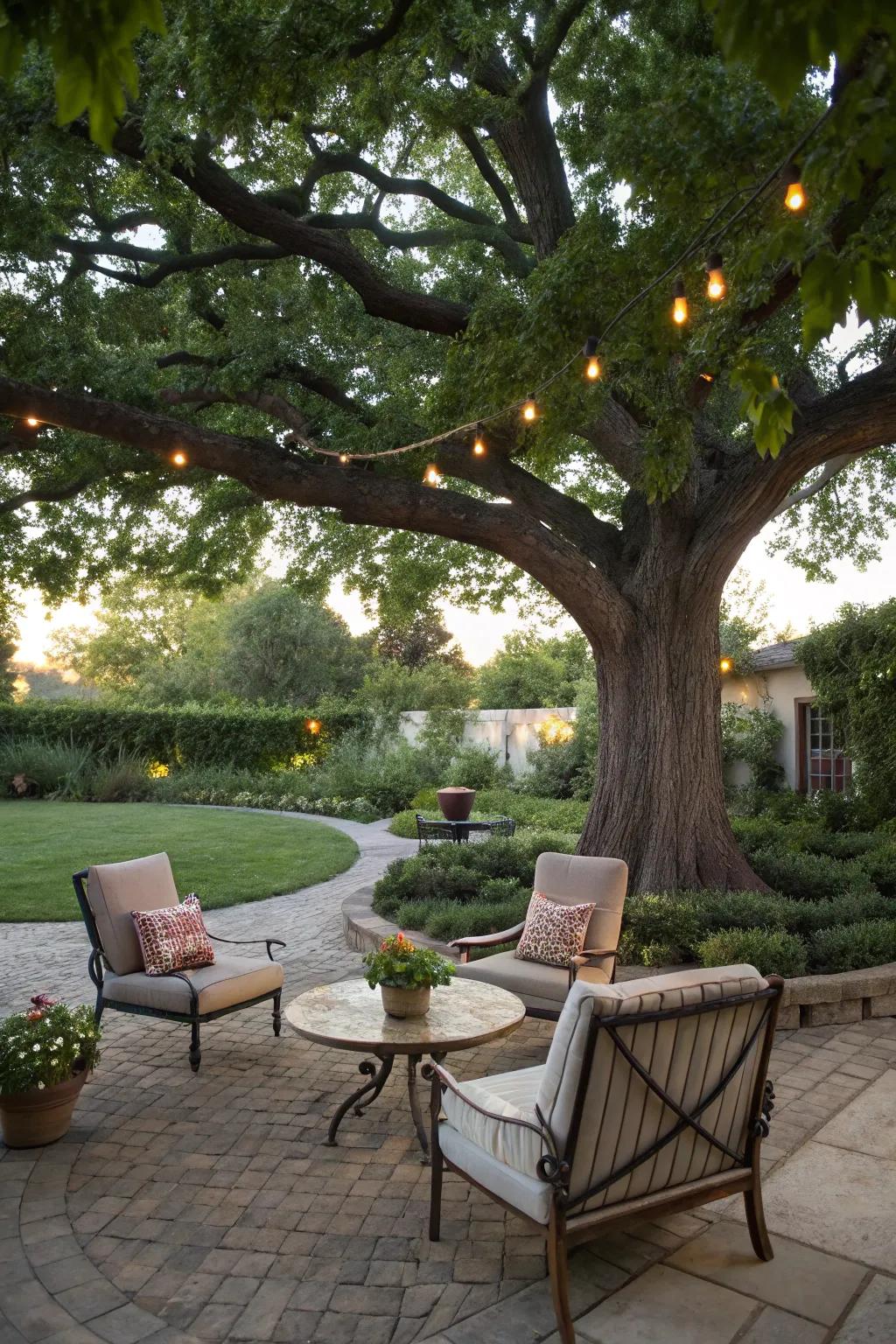 Natural focal points ground and center your design.