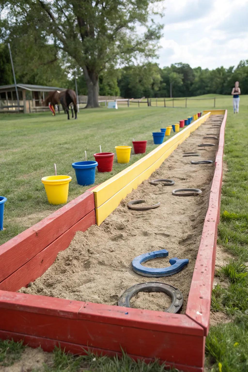 Planters add a natural barrier and a splash of color.