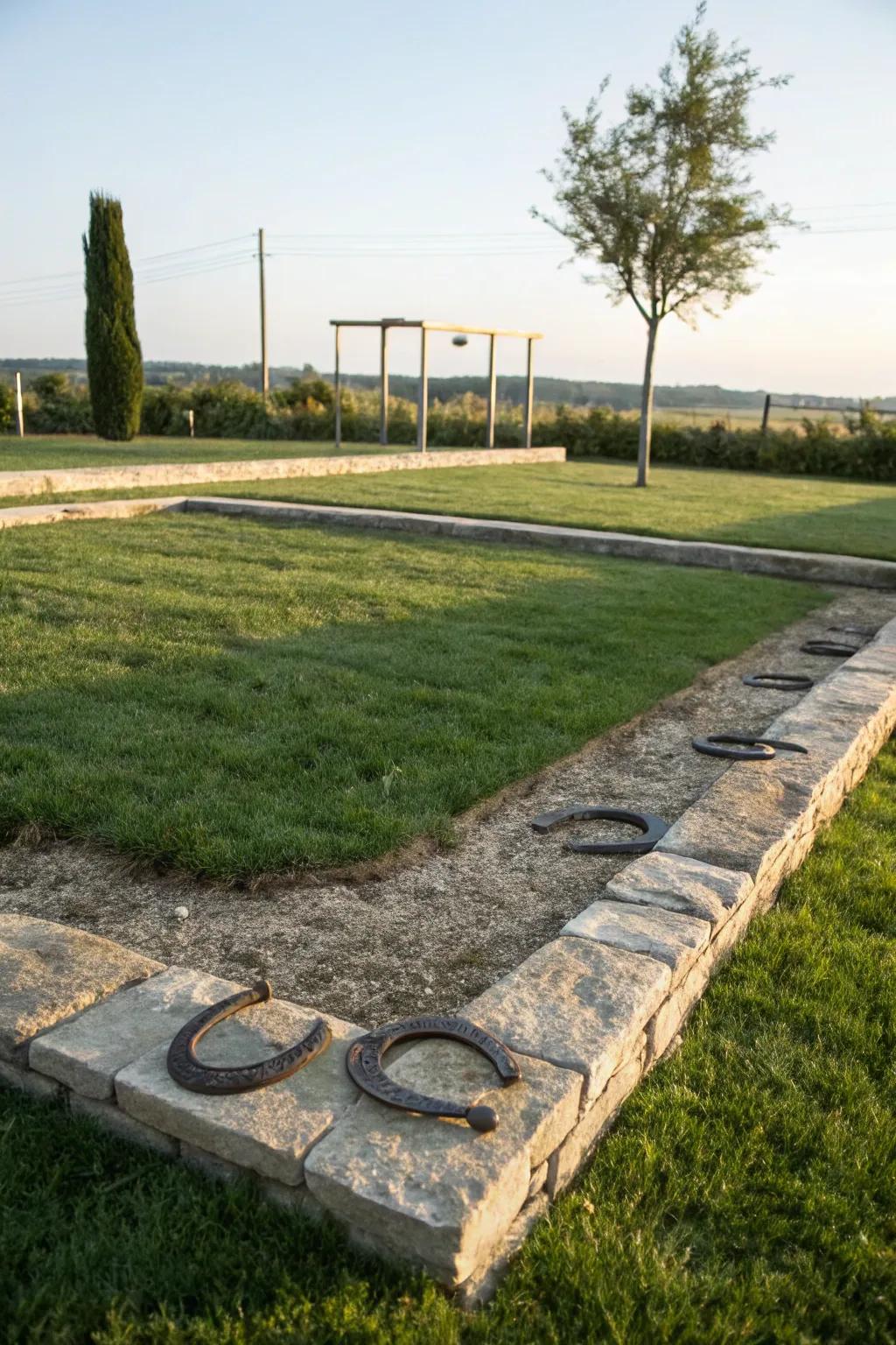 A stone border offers both elegance and functionality.