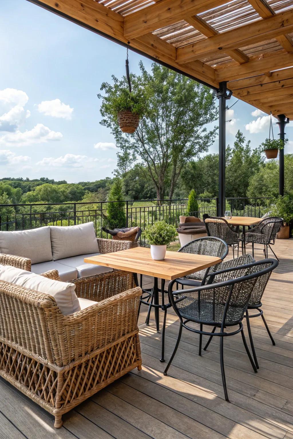 Textural variety adds interest and style.