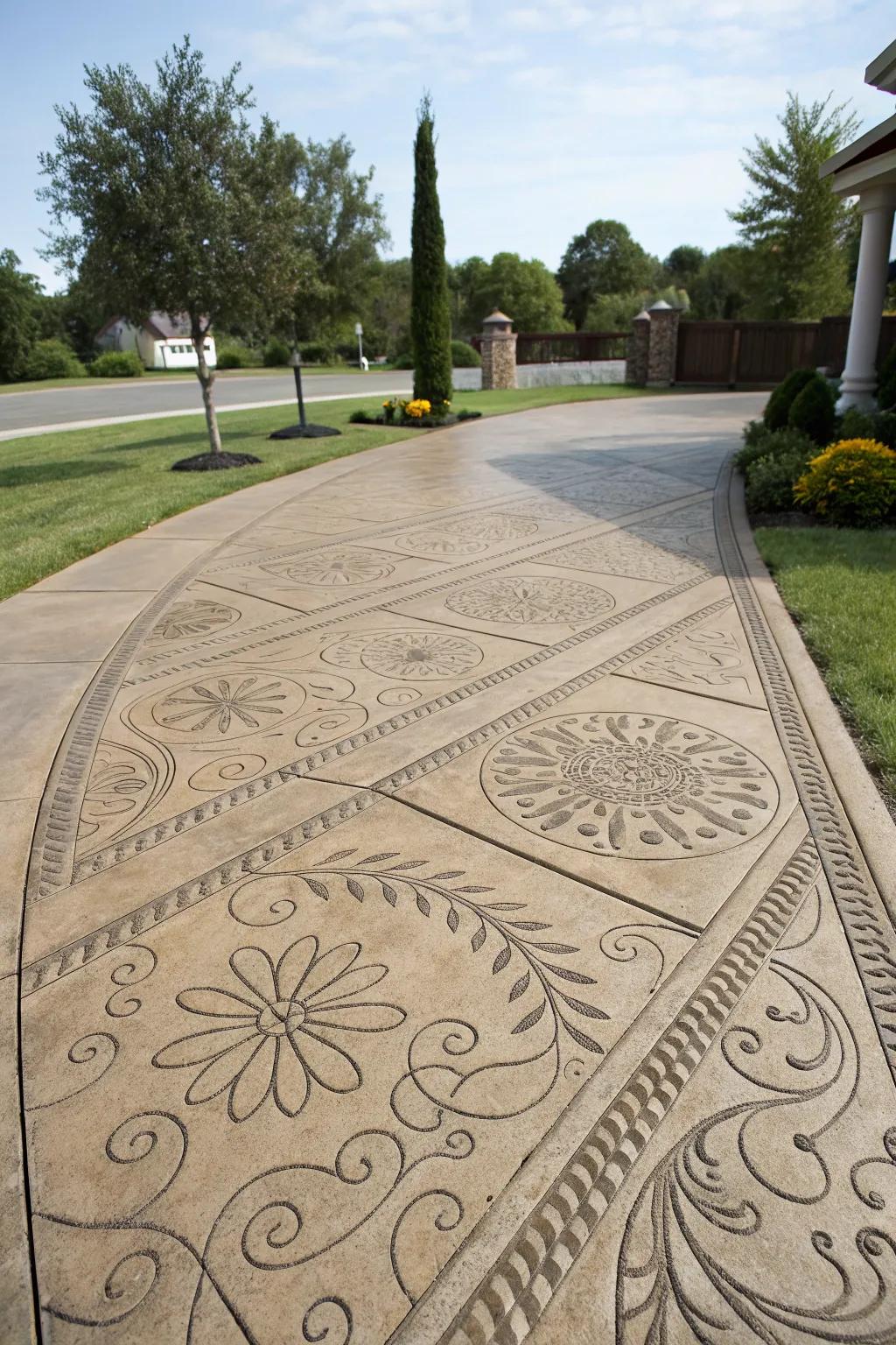 Stamped concrete offers versatility in design at a great value.