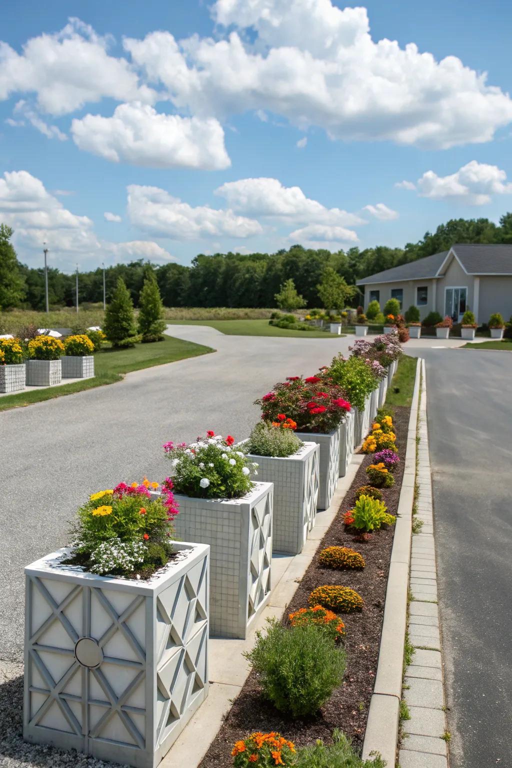 Geometric patterns add structure and style.