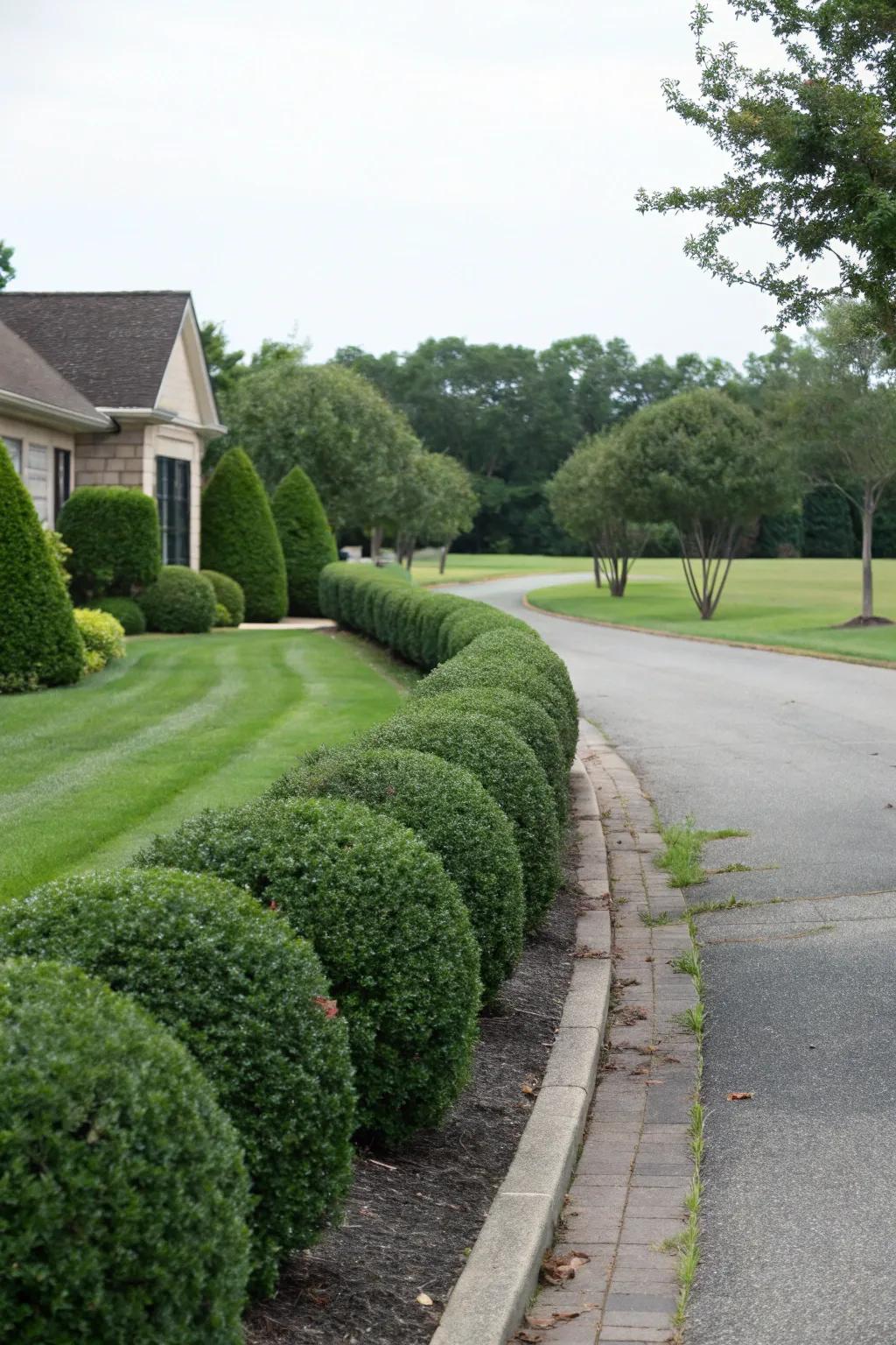 Border planting adds definition and greenery to your driveway.