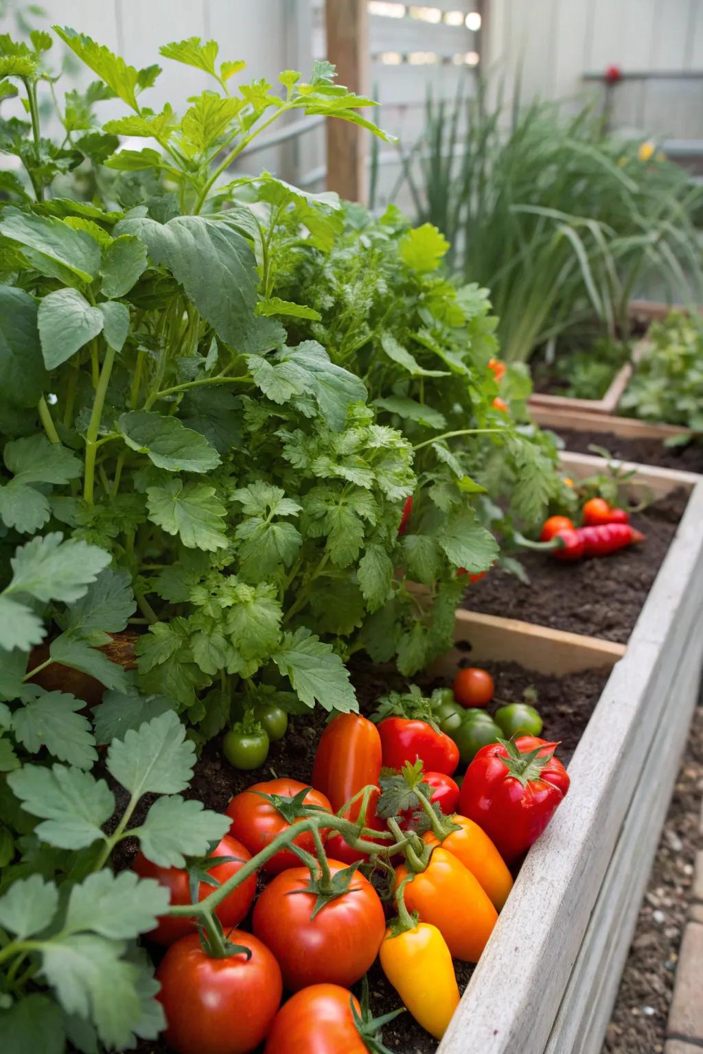 A salsa garden brings fresh flavors to your table.