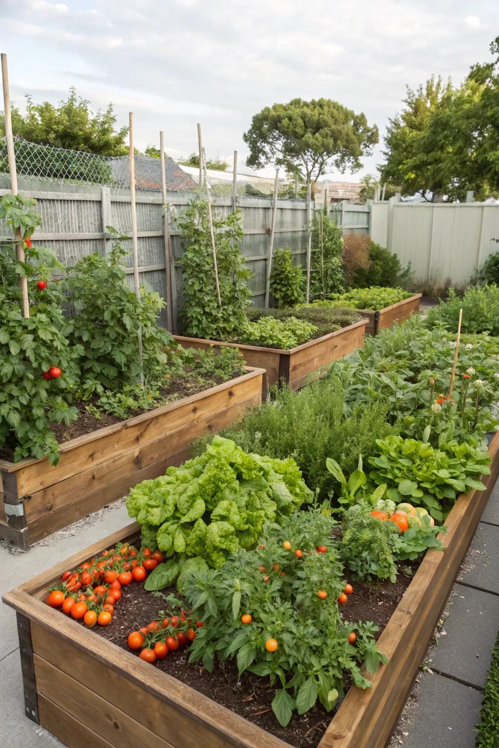 Elevated beds provide easy access and are great for small spaces.