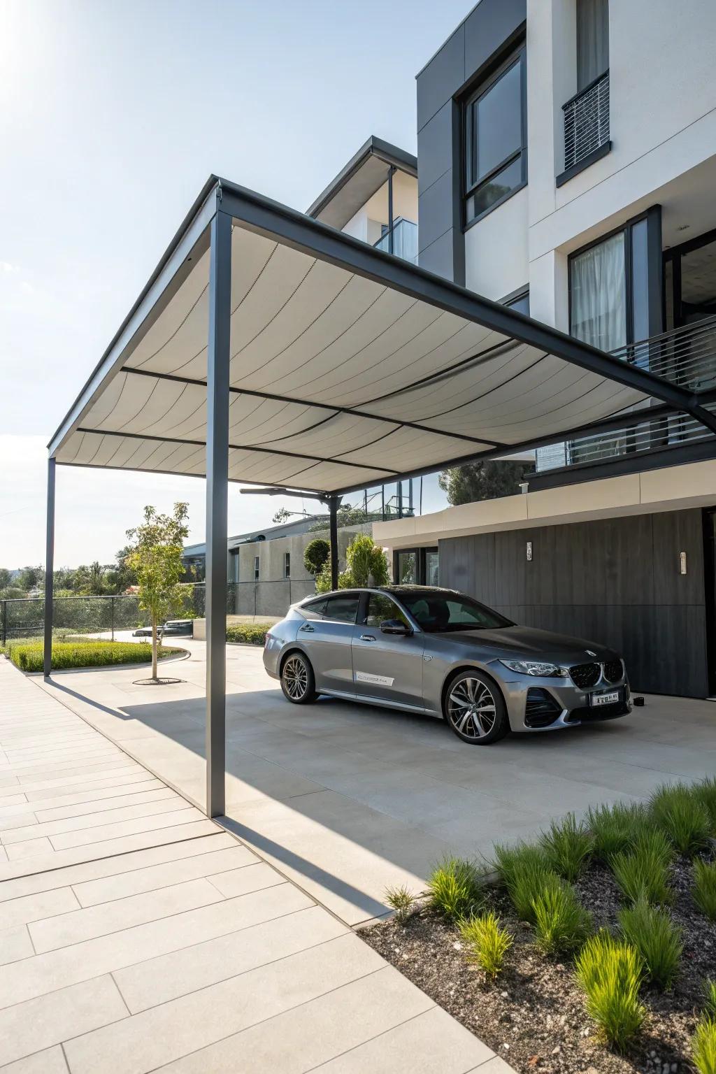 Cantilever designs maintain open, airy spaces.