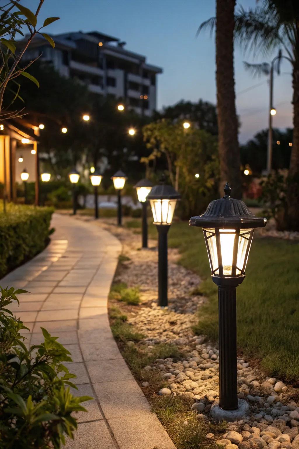 Downlighting adds subtle elegance to your nighttime garden.