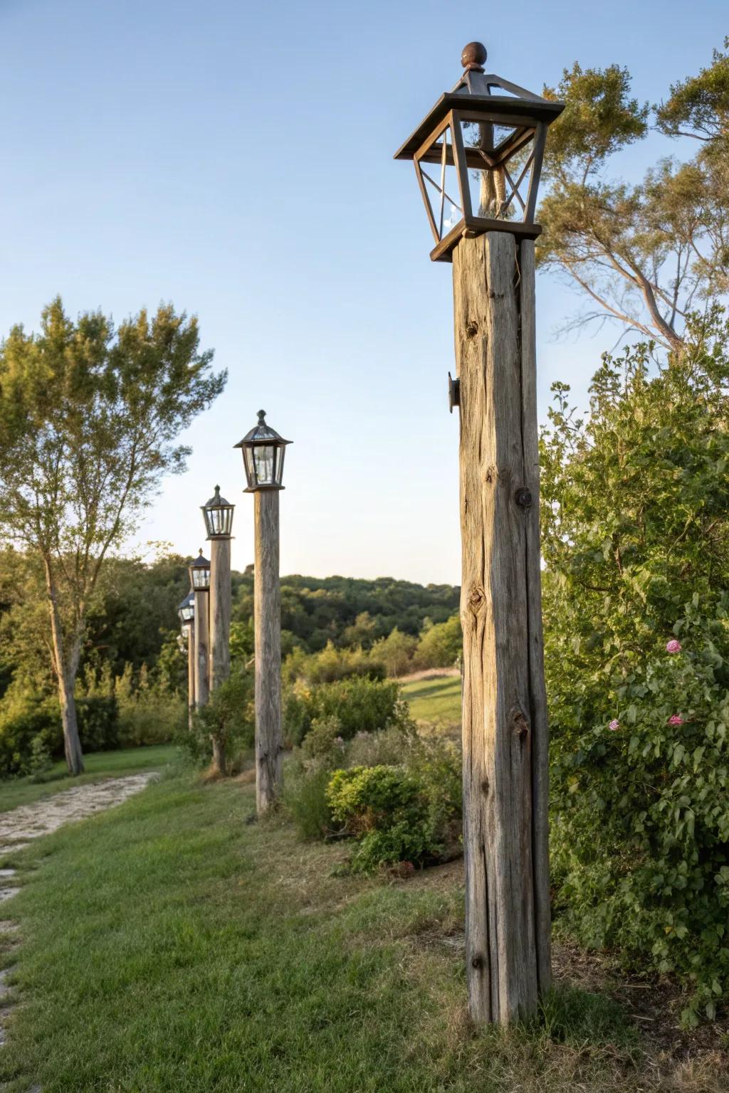 Rustic lights bring warmth and coziness to your outdoor haven.