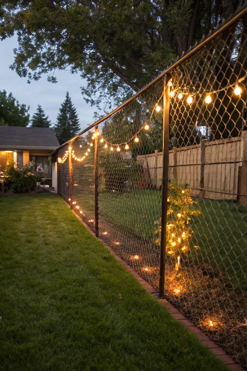 Illuminate your evenings with enchanting string lights.
