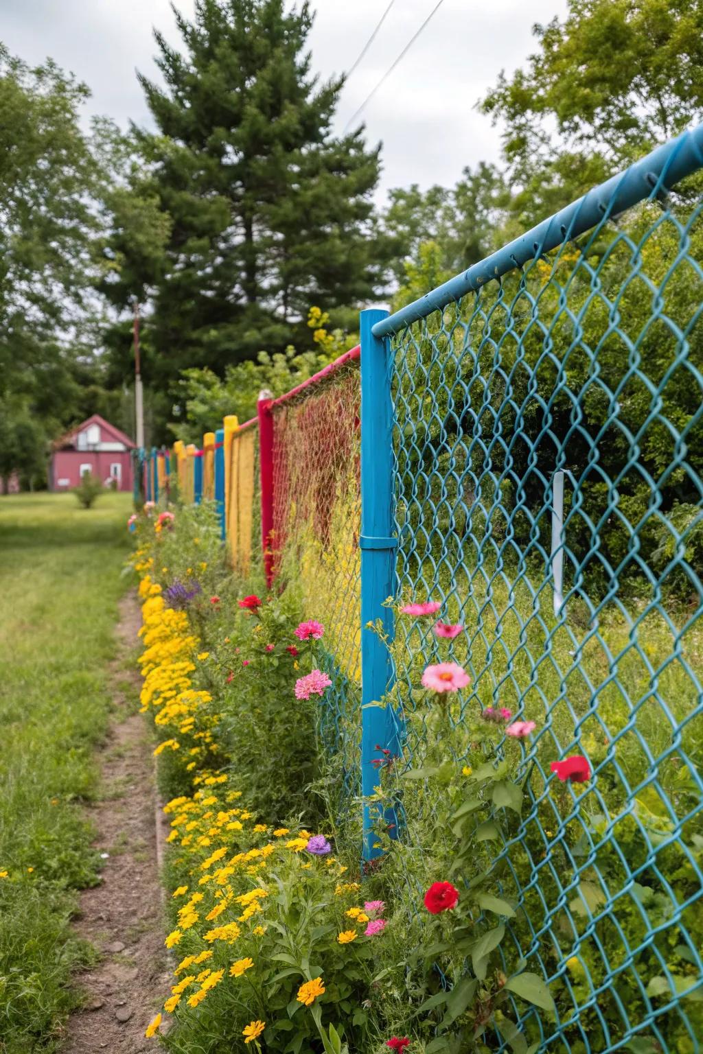 Embrace bold colors to transform your fence into a vibrant statement piece.