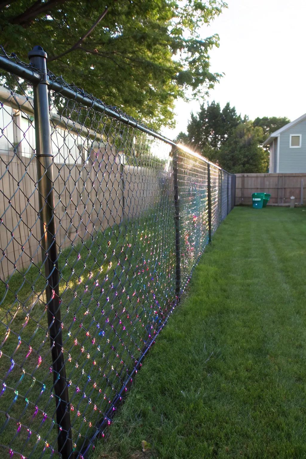 Illuminate your space with clever lighting effects on your fence.