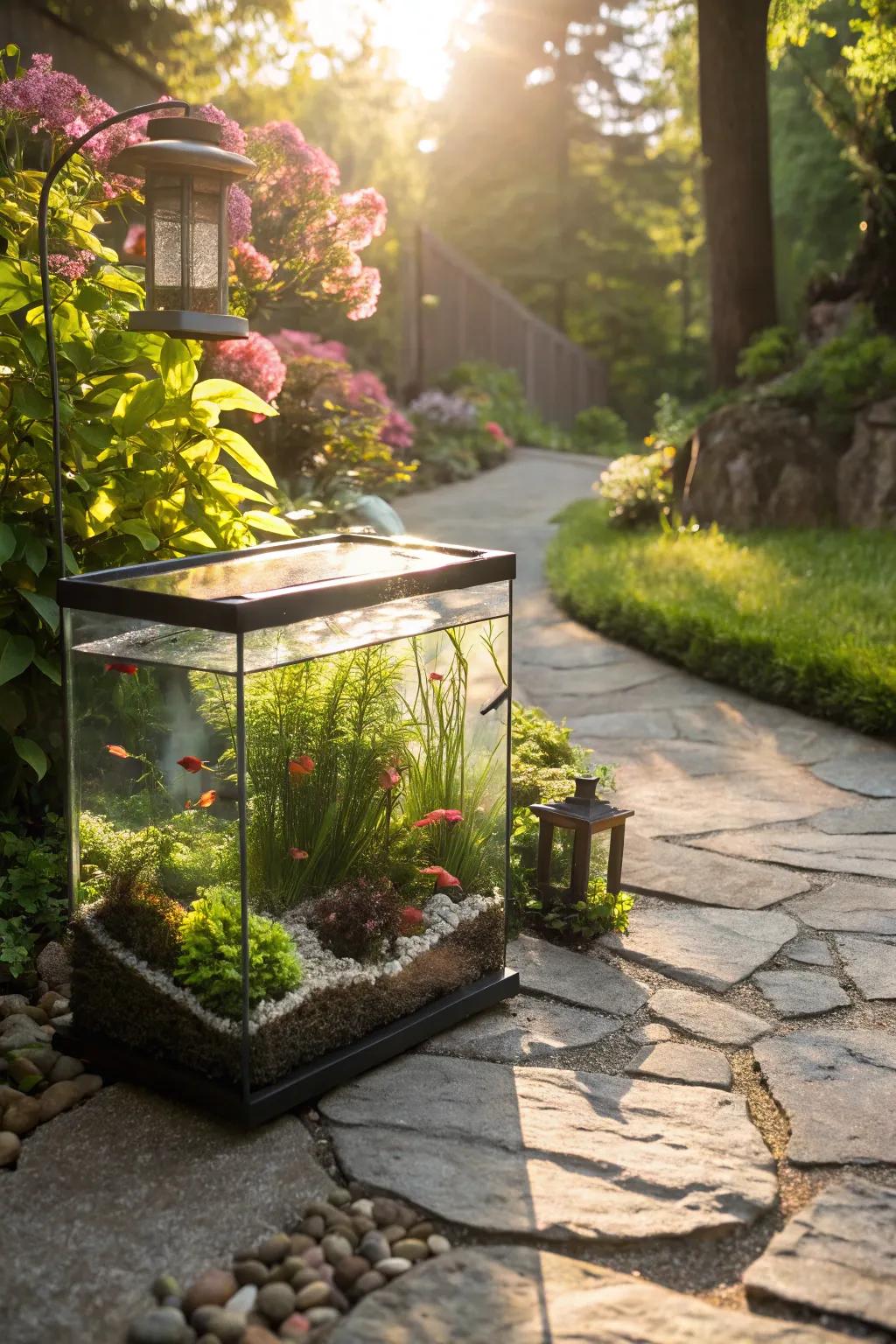 Integrate aquatic plants for a healthier tank.